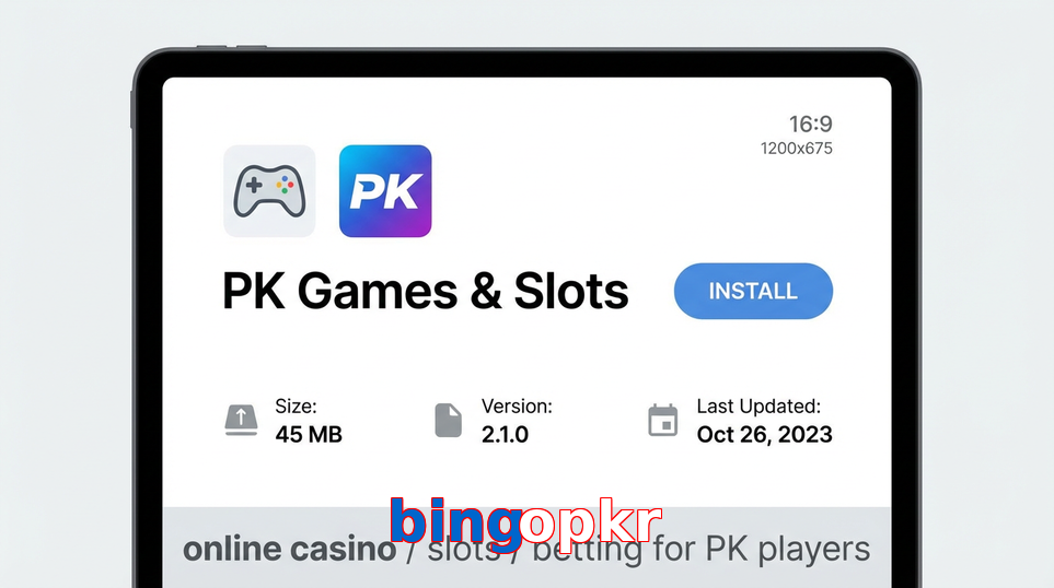 Game list for Bingopkr gameapk section